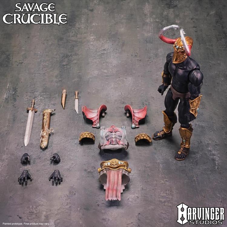 Nashorn The Disinherited Savage Crucible 6-Inch Figure — Accessories Included Flat Lay Display