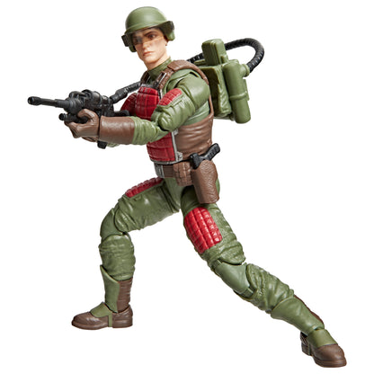 Flash G.I. Joe Classified Retro Collection 6-Inch Figure — Side View Running Pose with Laser Rifle and Power Pack