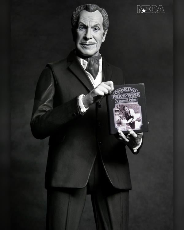 Vincent Price NECA Ultimate 7-Inch Figure — Older Head Sculpt Displaying Cooking Price-Wise Cookbook