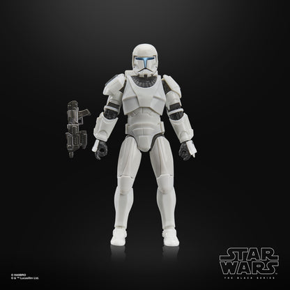 Clone Commando Black Series 6-Inch Figure — Front View with Blaster Displayed Separately