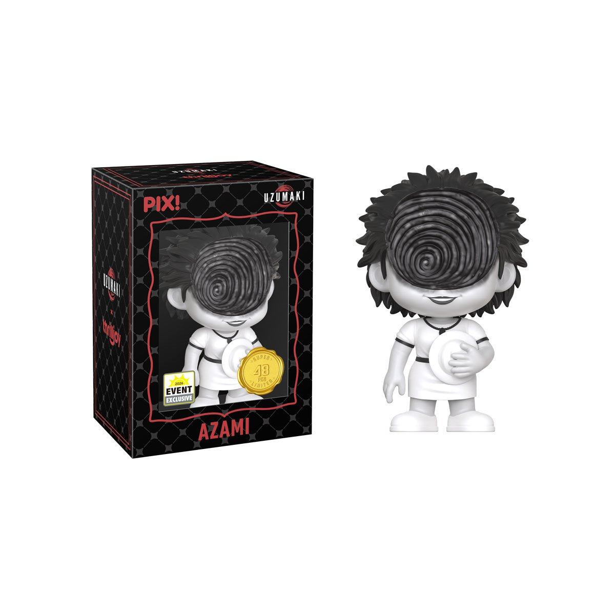 Azami Junji Ito Pix! Vinyl Figure — Super Chase Variant Box and Full Spiral Head Figure Out of Box