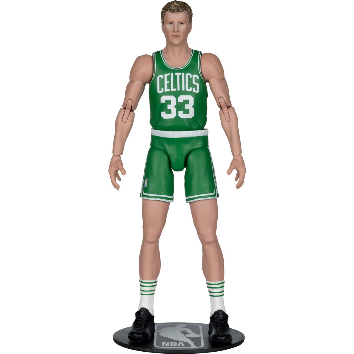 Larry Bird NBA SportsPicks Legends 6-Inch Figure — Standing on NBA Display Base Front View
