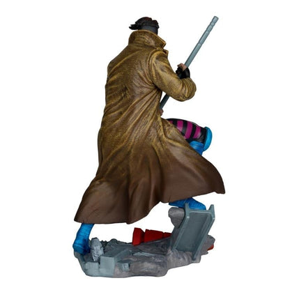 Gambit Marvel Comics 1/10 Scale Statue — Back View Showing Trench Coat Sculpt Detail