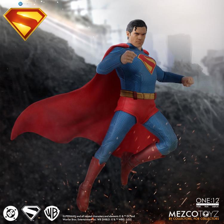 Superman 2025 One:12 Collective 1/12 Scale Figure — Battle-Concentrated Head Portrait Detail