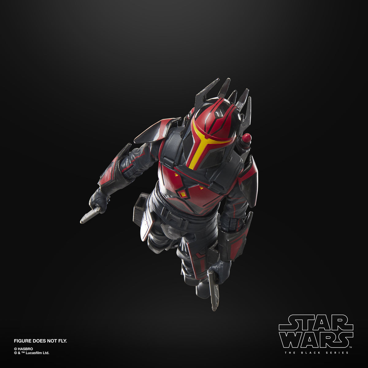 Gar Saxon Black Series 6-Inch Figure — Overhead Angle Jetpack Flight Pose