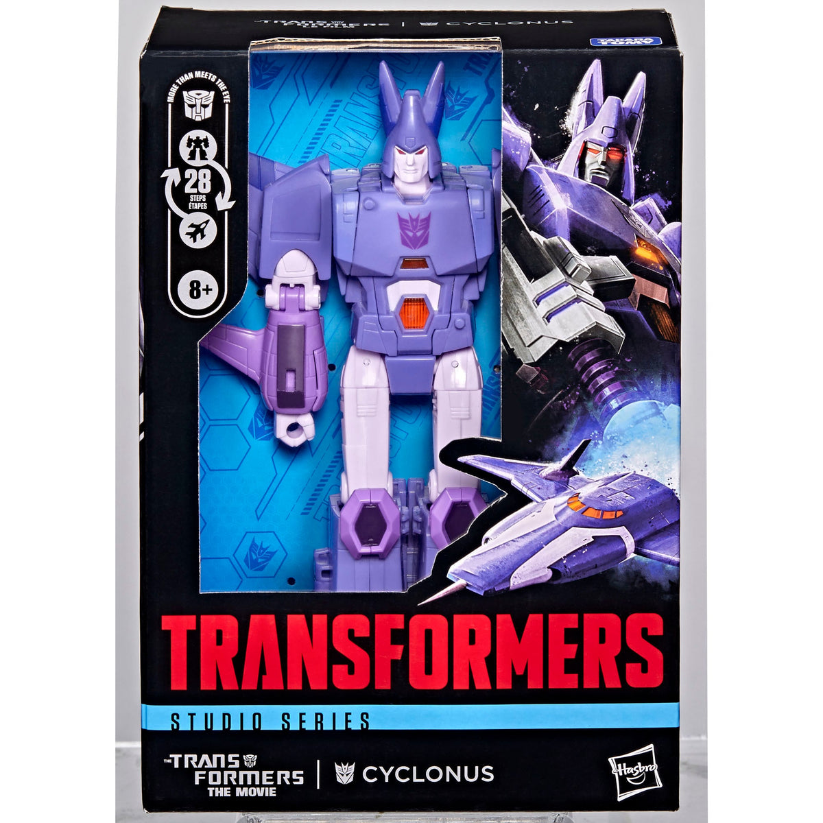 Cyclonus Studio Series 86 Voyager 8-Inch Figure — Package Front Detail Close-Up