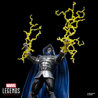 Doctor Doom 2099 Marvel Legends 6-Inch Figure — Low Angle Pose Arms Raised with Lightning Effects