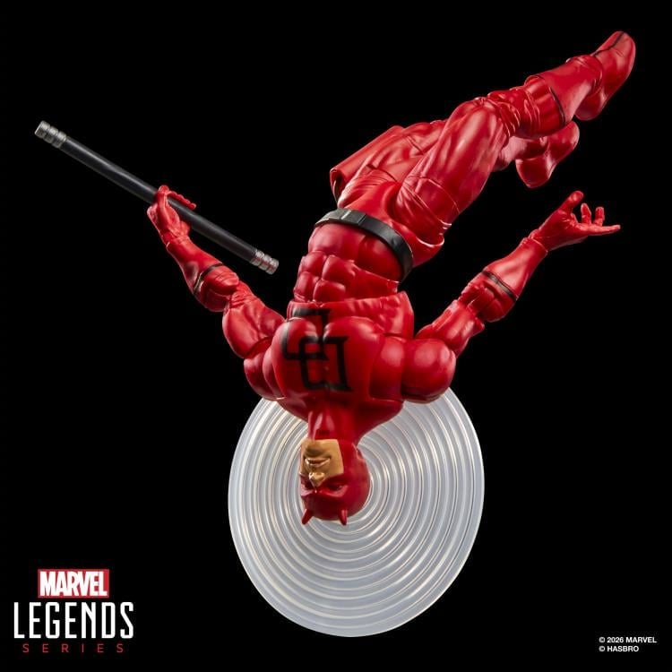 Daredevil Secret Wars Marvel Legends 6-Inch Figure — Upside-Down Acrobatic Pose with Effect Disc
