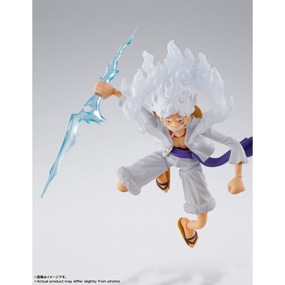 Luffy Gear 5 S.H.Figuarts 6-Inch Figure — Lightning Effect Part Display Pose