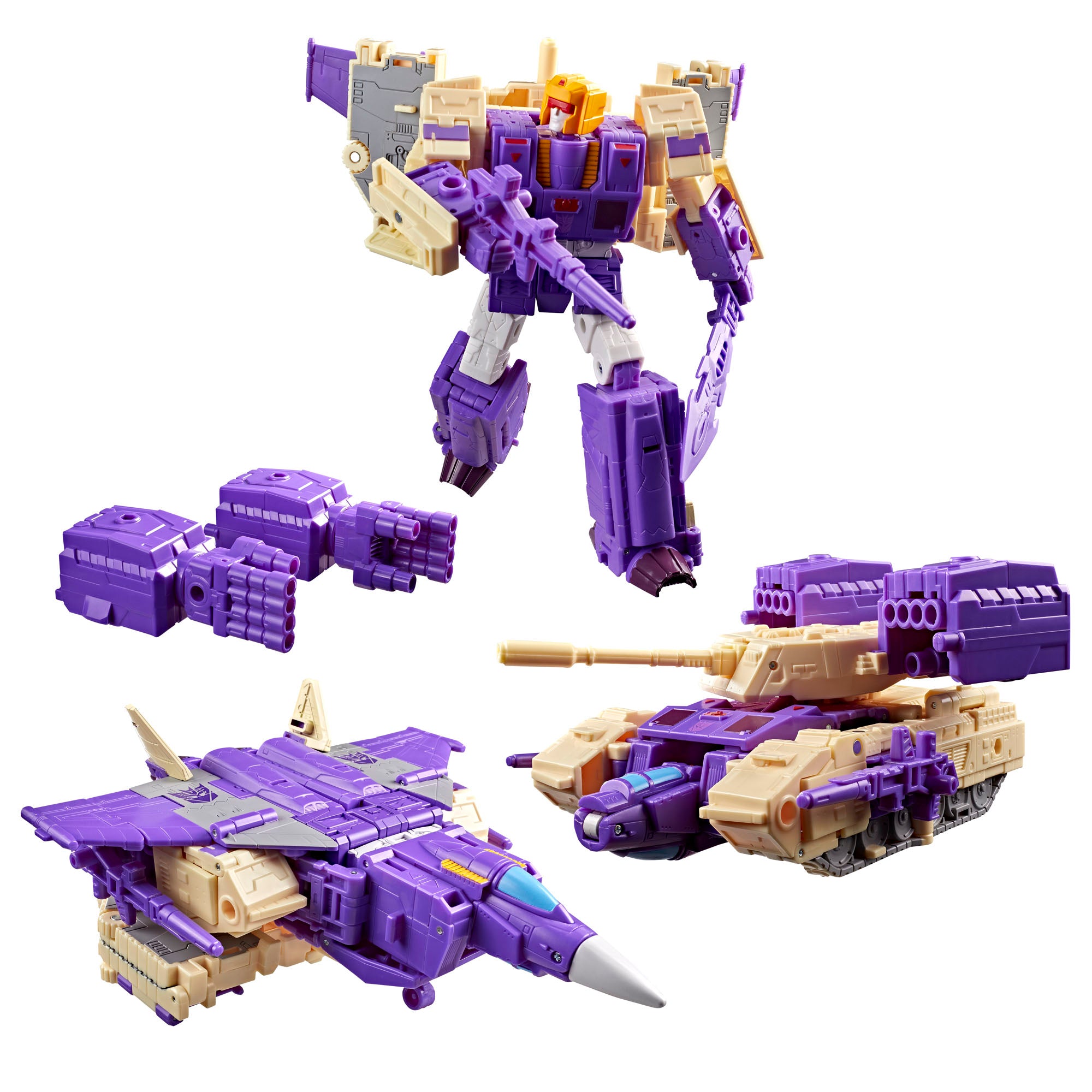 Blitzwing Studio Series 86 Leader 7-Inch Figure — All Three Modes Comparison Display