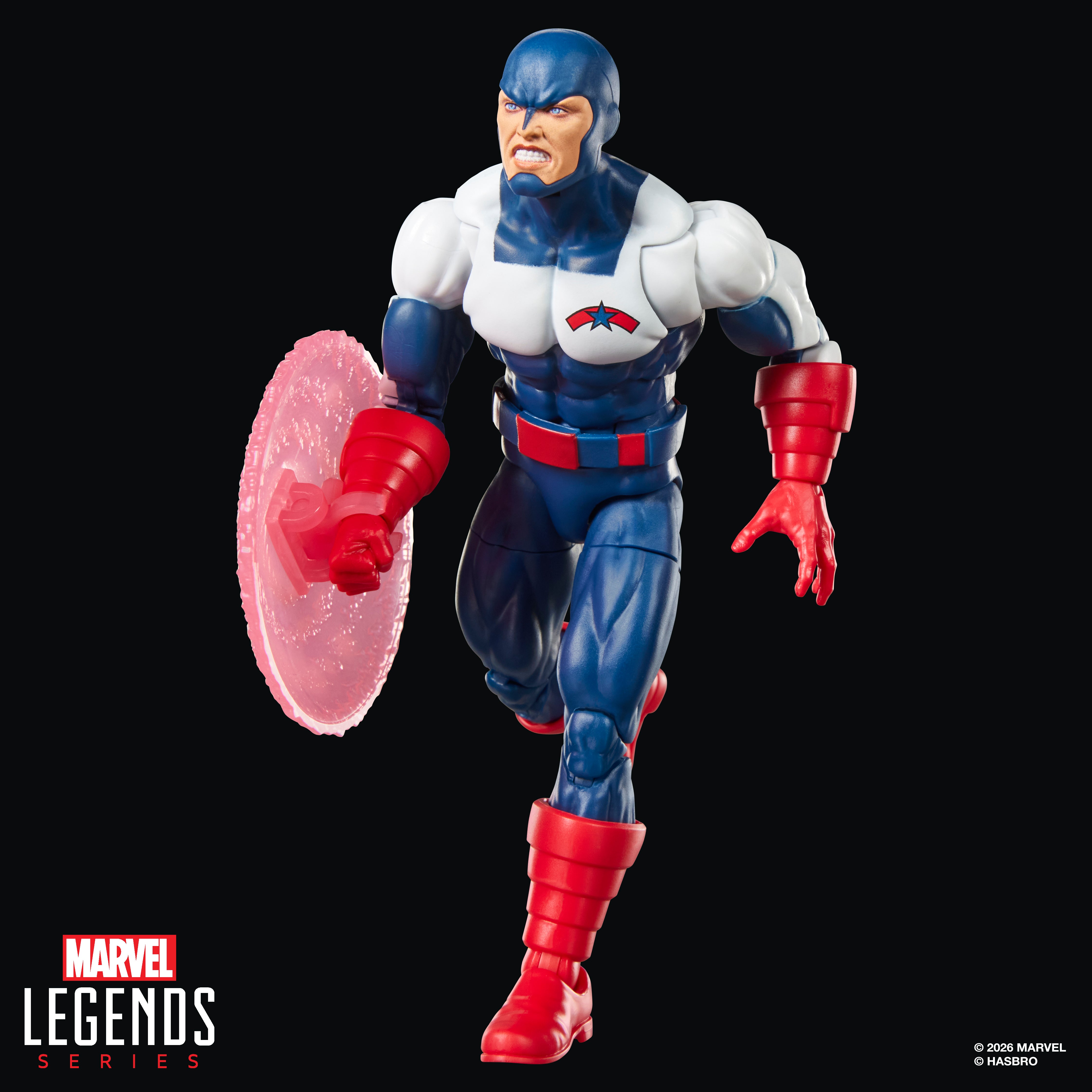 U.S. Agent Marvel Legends 6-Inch Figure — Running Charge Pose with Photon Shield