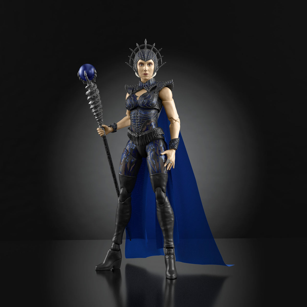 Evil-Lyn MOTU Chronicles 6.5-Inch Figure — Back View Showing Blue Cape Detail