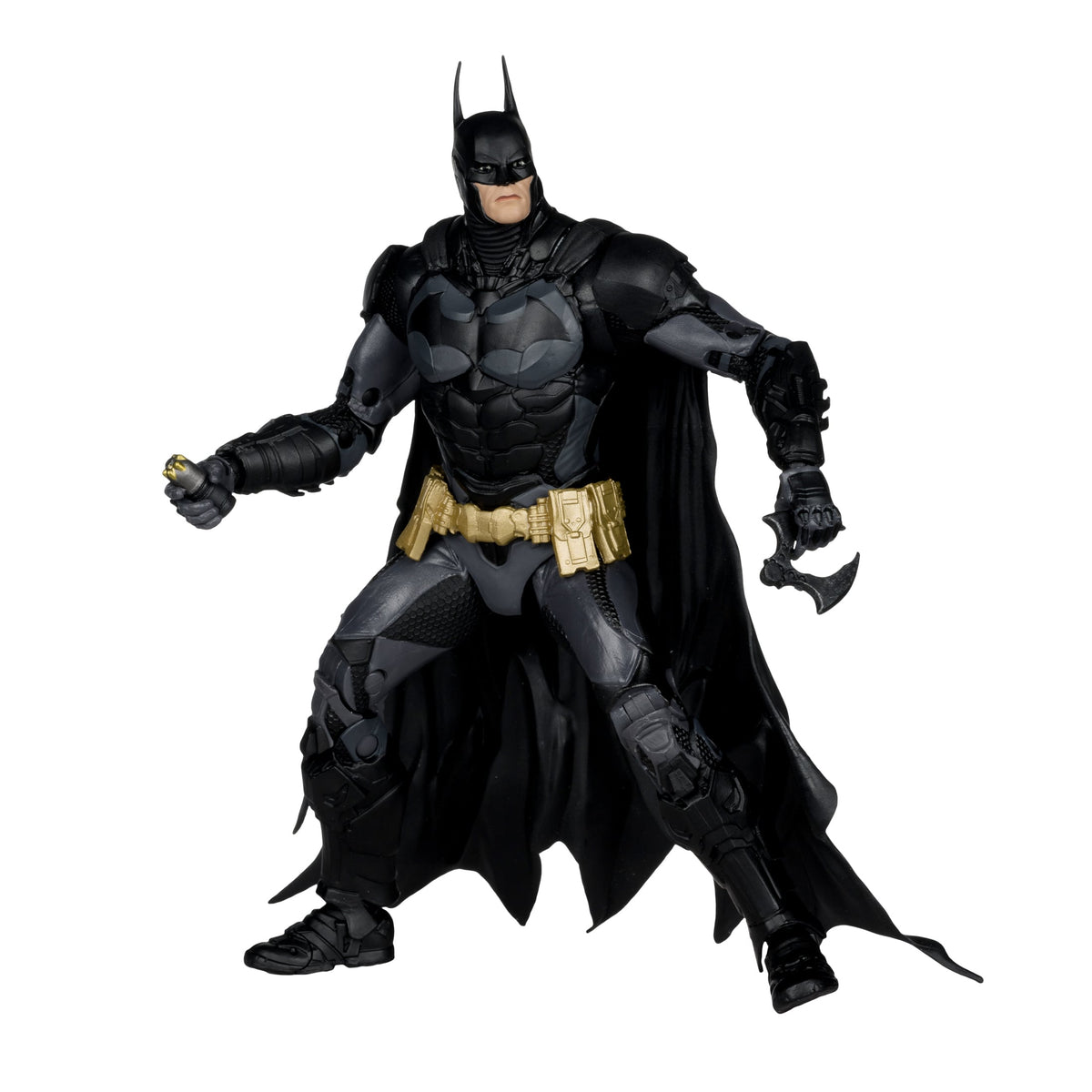 Batman Arkham Knight DC Multiverse 7-Inch Figure — Out of Box Action Pose on White Background