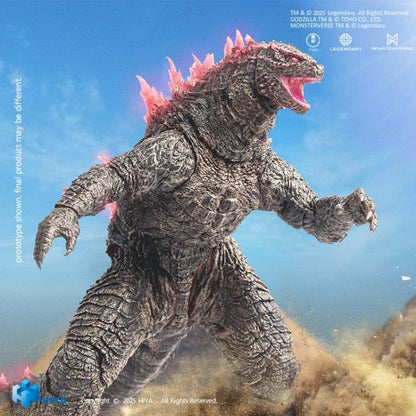 Evolved Godzilla Hiya Toys 7-Inch Figure — Articulation Pose Against Sky Background