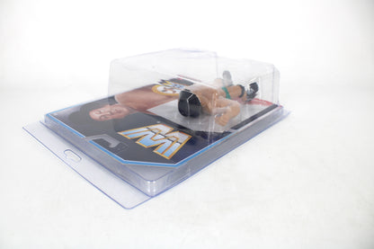"Cowboy" Bob Orton WWE Retro WrestleMania 1 Bundle Action Figure — Side View Showing Figure in Bubble with WrestleMania Card Art and Protective Case