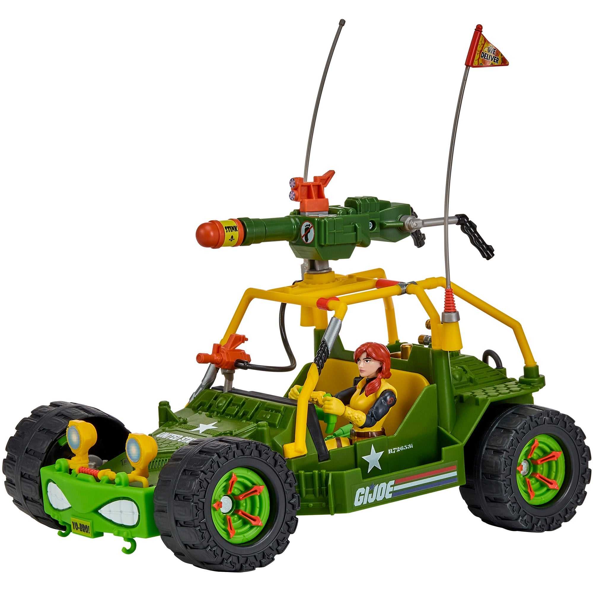 TMNT x G.I. Joe A.W.E. Shell-Striker Vehicle — Driver Side View with April as Scarlett Figure Seated