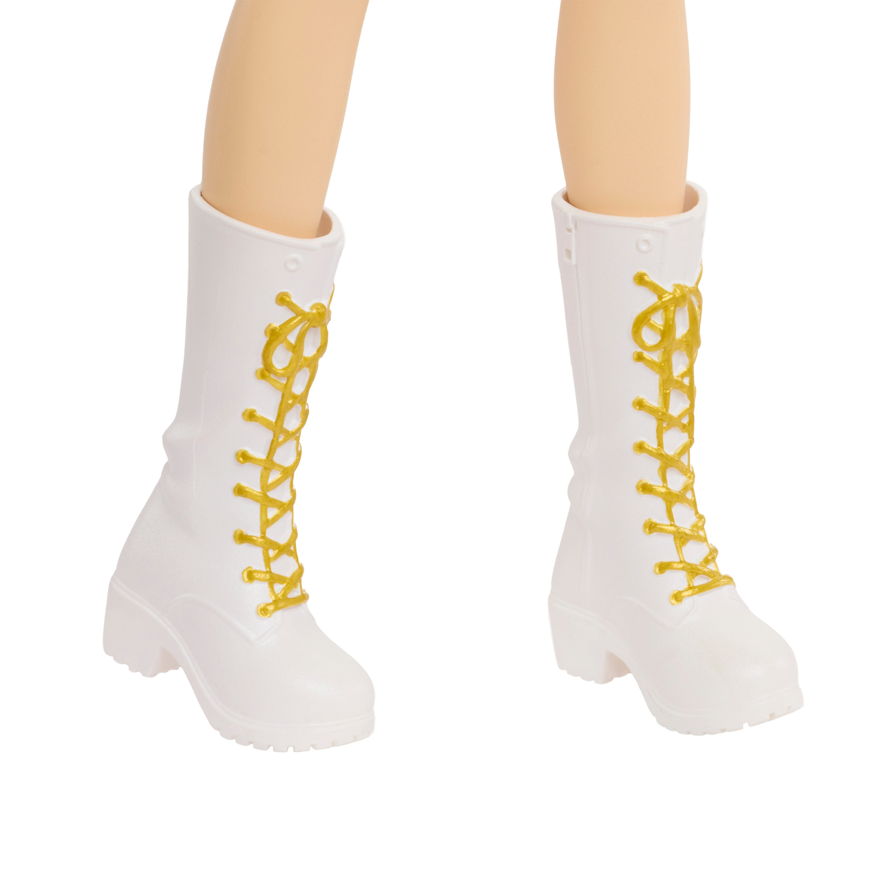Zoey KPop Demon Hunters HUNTR/X Singing Fashion Doll — White Platform Combat Boots Detail