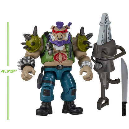 Bebop as Ripper TMNT x GI Joe 4.5-Inch Figure — Scale Reference with Accessories Included