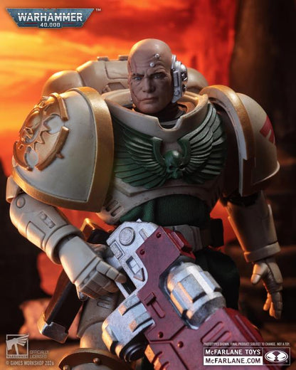 Dark Angels Sternguard Veteran Warhammer 40K 7-Inch Figure — Figure Detail Close-Up Chest and Weapon