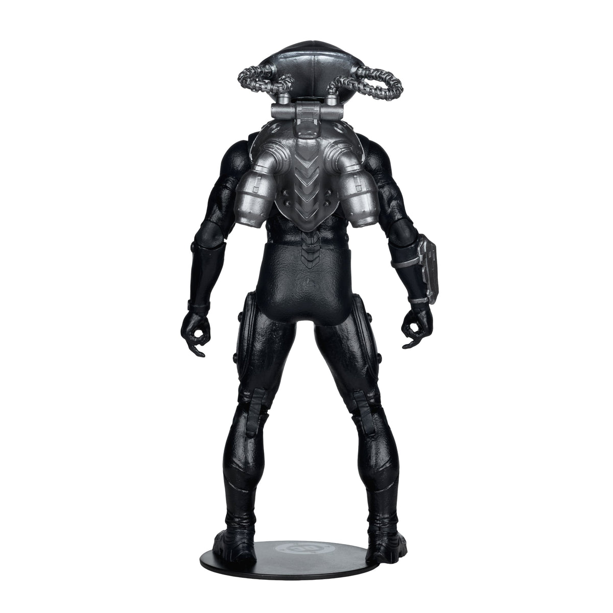 Black Manta DC Multiverse 7-Inch Figure — Back View Showing Armor and Helmet Detail