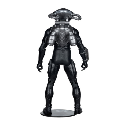 Black Manta DC Multiverse 7-Inch Figure — Back View Showing Armor and Helmet Detail