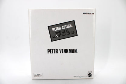 Peter Venkman Retro-Action The Real Ghostbusters Figure — Box Art Close-Up Showing Character Name and Line Logo