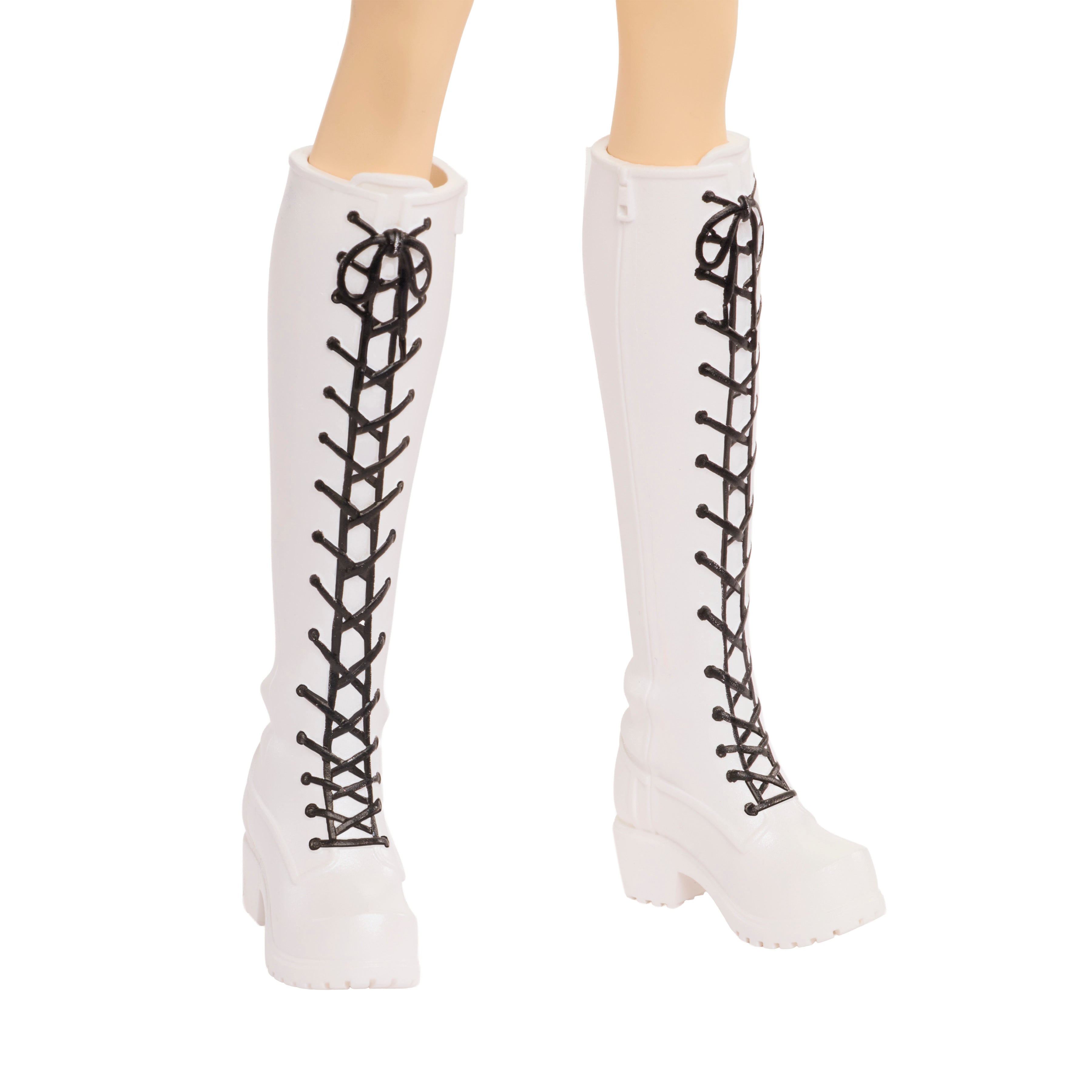 Rumi KPop Demon Hunters HUNTR/X Singing Fashion Doll — White Platform Boot Detail