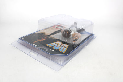 Mankind (Mick Foley) WWE Retro Action Figure — Side View Showing WWE Mattel Logo Card Art and Figure in Protective Case