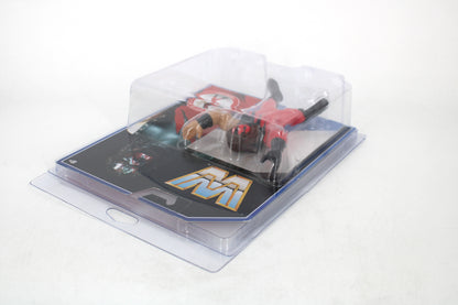 Kane WWE Retro App Series Action Figure — Back View Showing WWE Logo Card Art and Protective Clamshell Case