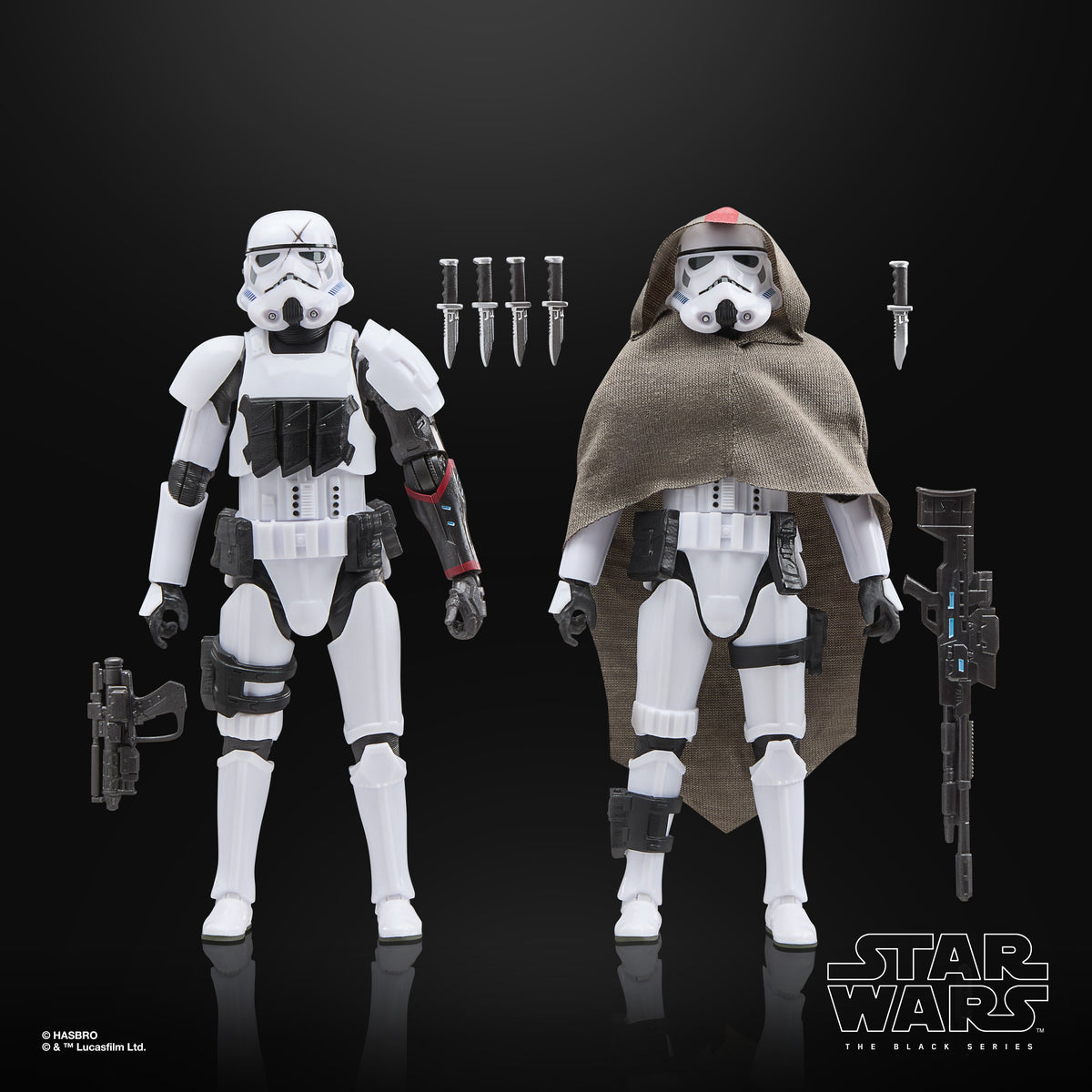 Cav and Misty SCAR Squadron Black Series 6-Inch Figure Set — Accessories Included Display with All 7 Accessories