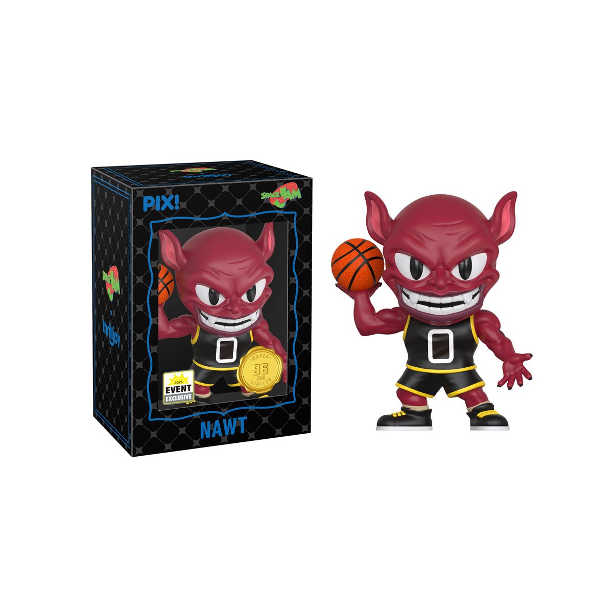 Nawt Space Jam Pix! Vinyl Super Chase Figure with Black Window Box Front View