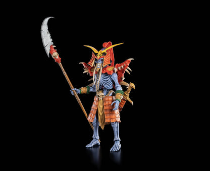 Bone-Zai Skeleton Warriors Infinite Legions 6-Inch Figure — Three-Quarter View with Pole-Chopper Extended