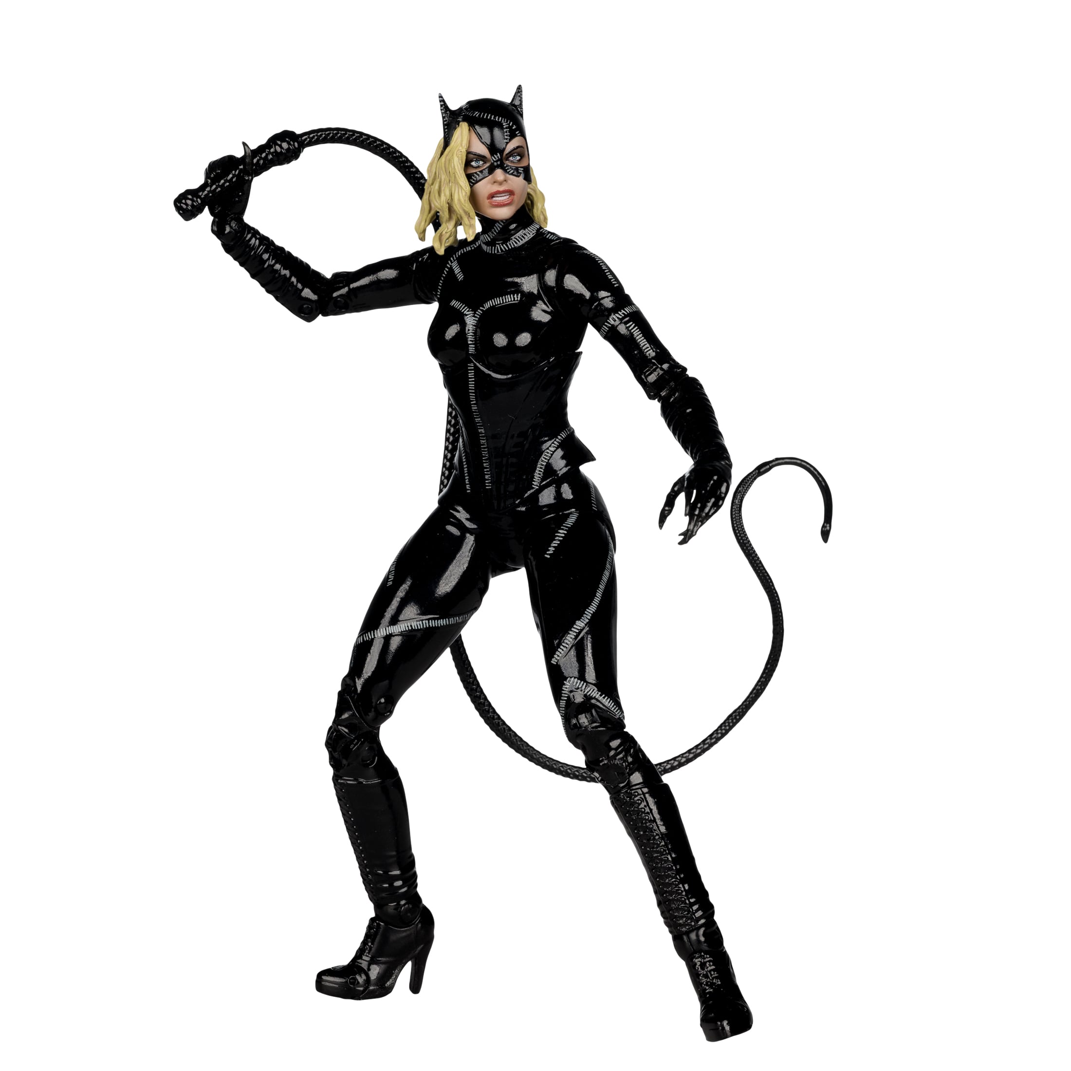 Catwoman Battle Damage DC Multiverse 7-Inch Deluxe Figure — Whip Action Pose, Out of Box