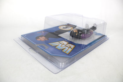 Jeff Hardy WWE Retro Series Mayhem Scan & Play Action Figure — Angled View Showing Card Front Art and Figure in Sealed Package
