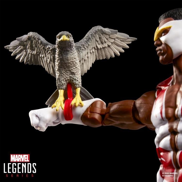 Falcon Secret Wars Marvel Legends 6-Inch Figure — Redwing Accessory Close-Up on Gauntlet Hand