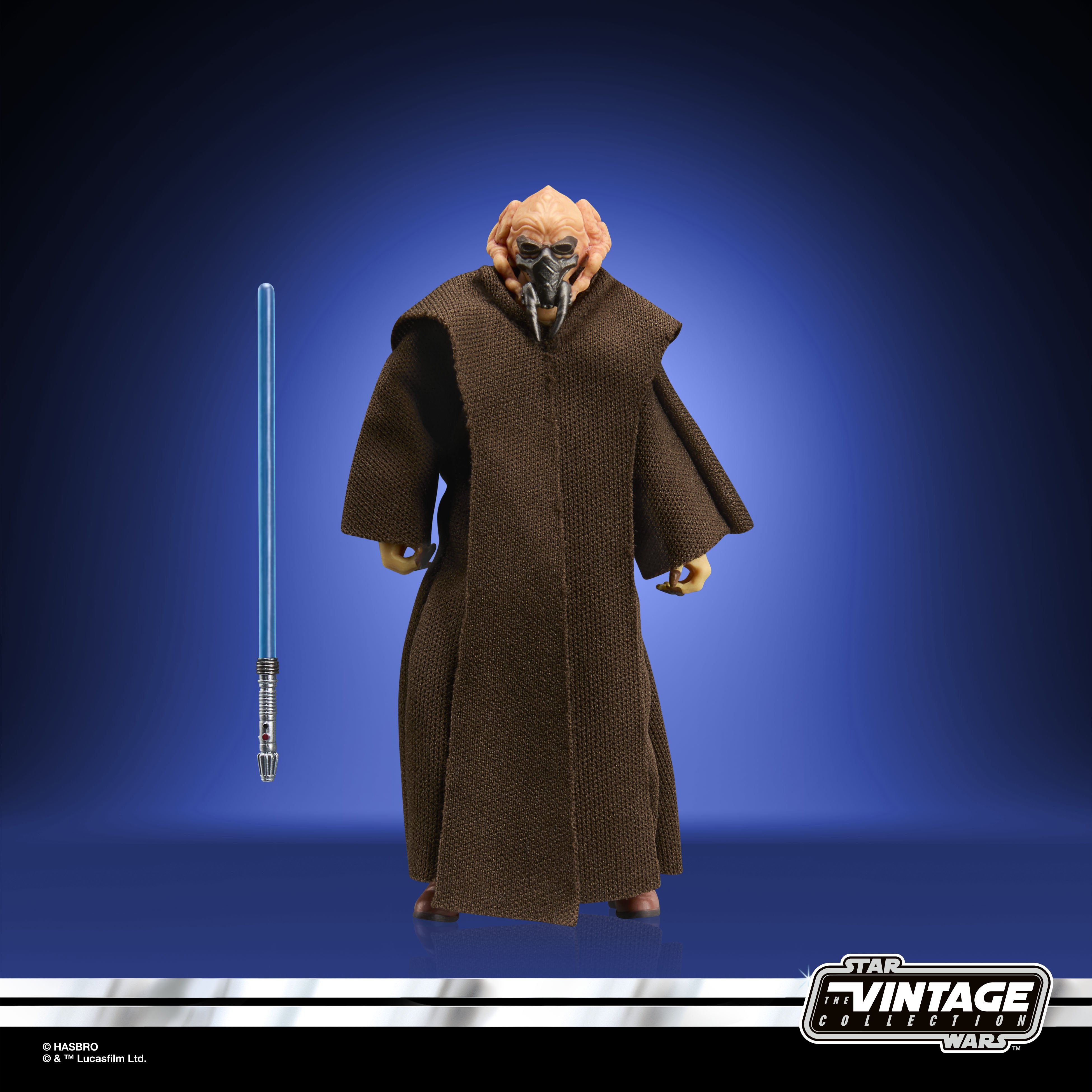Plo Koon Vintage Collection 3.75-Inch Figure — Accessories Included with Blue Lightsaber Displayed
