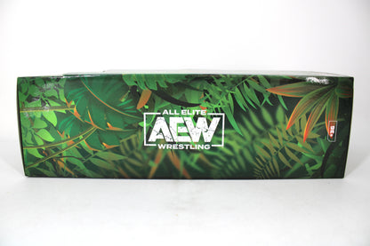 Jungle Boy & Luchasaurus Jurassic Express AEW Unrivaled Collection 2-Pack — Side View with AEW Logo Package Detail