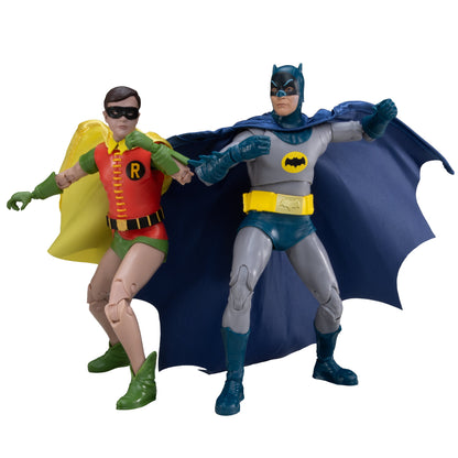 Batman & Robin 1966 DC Multiverse 7-Inch Two-Pack — Articulation Pose Dynamic Action