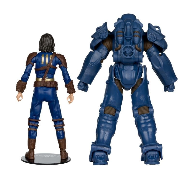 T-60 Vault Tec & Sole Survivor Fallout 7-Inch Two-Pack — Back View Both Figures