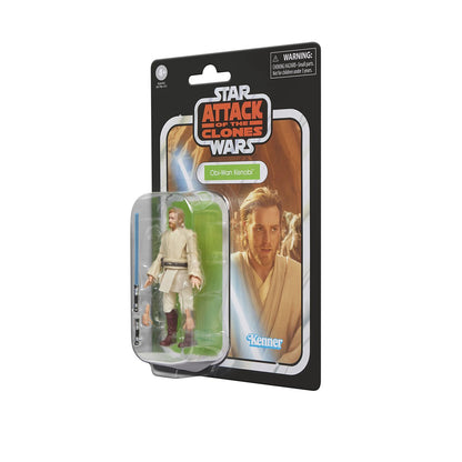 Obi-Wan Kenobi Vintage Collection 3.75-Inch Figure — Package Front Angled View on Card