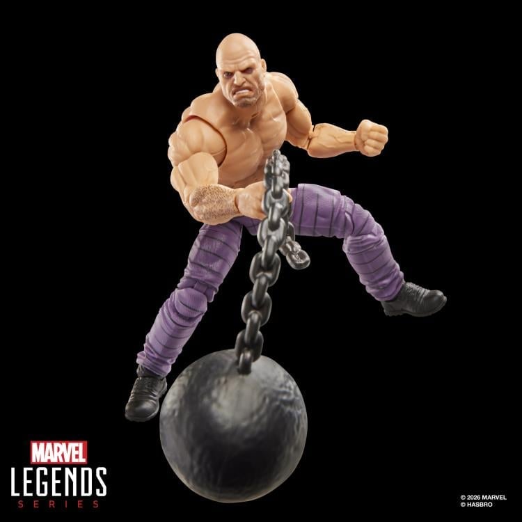 Absorbing Man Marvel Legends 6-Inch Figure — Dynamic Leaping Pose with Ball-and-Chain
