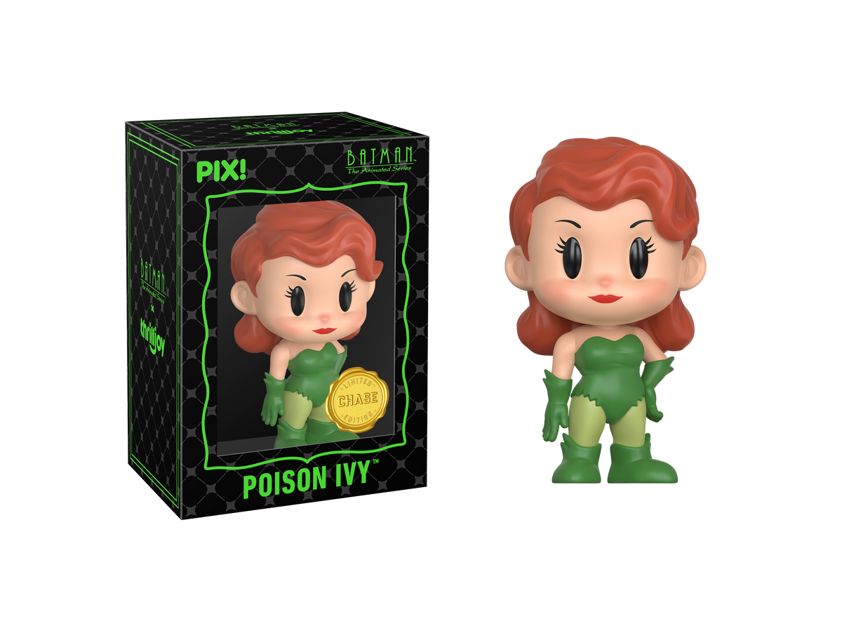 Harley Quinn Batman: The Animated Series PIX! Limited Edition Figure — Front View with Chase Edition Box and Poison Ivy Figure Out of Box