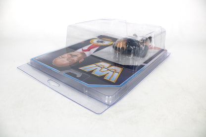 "Mean" Gene Okerlund WWE Official Retros Action Figure — Card Front with Mattel Logo and Protective Case
