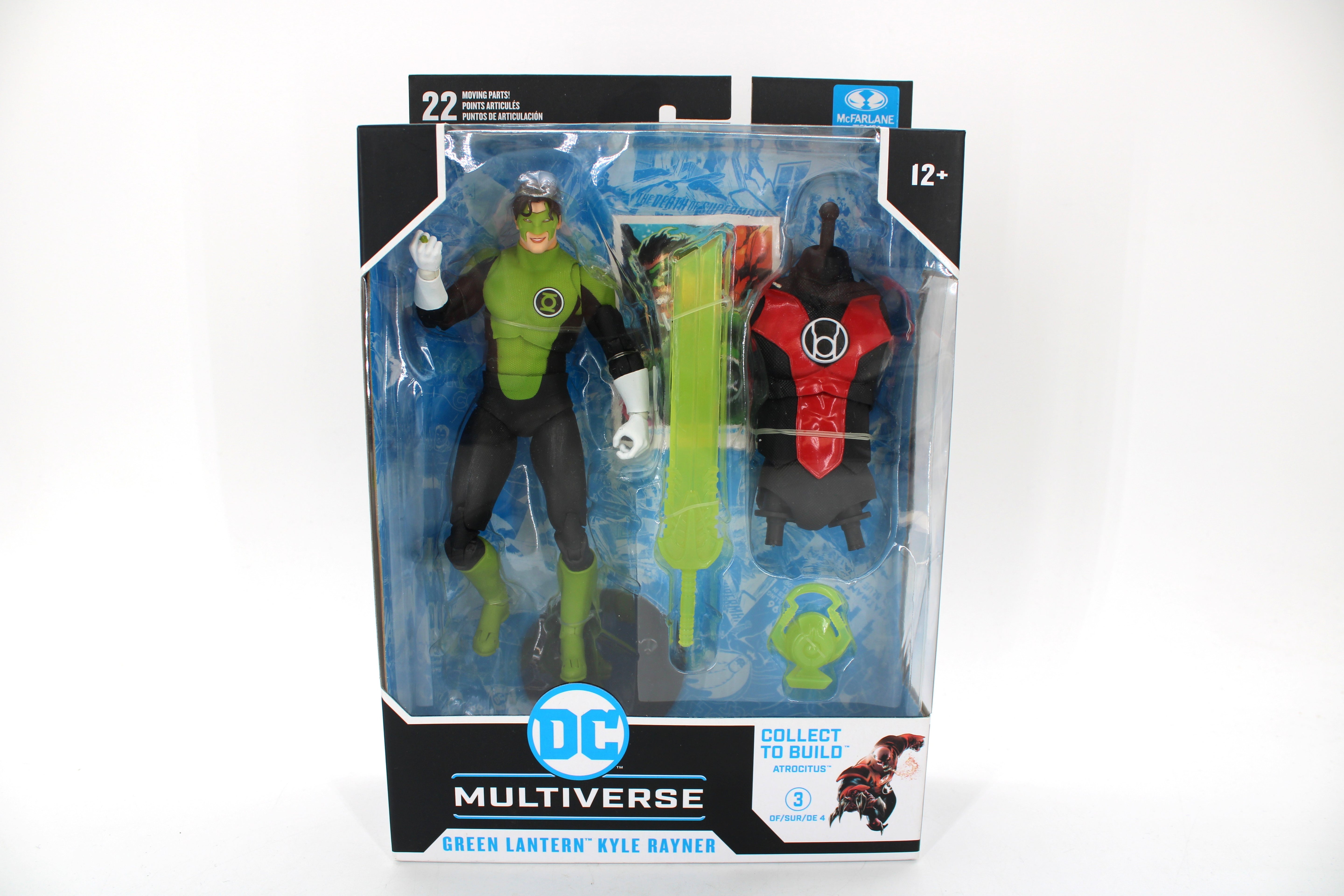 Kyle Rayner DC Multiverse Blackest Night Figure — Box Front View with Atrocitus BAF Torso Piece