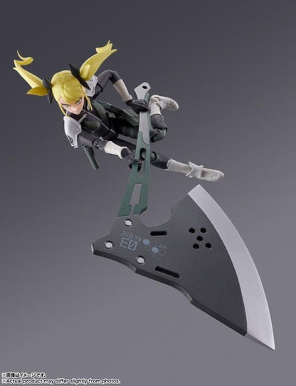 Kikoru Shinomiya Kaiju No. 8 S.H.Figuarts 5-Inch Figure — Aerial Pose Axe Weapon Close-Up Underside
