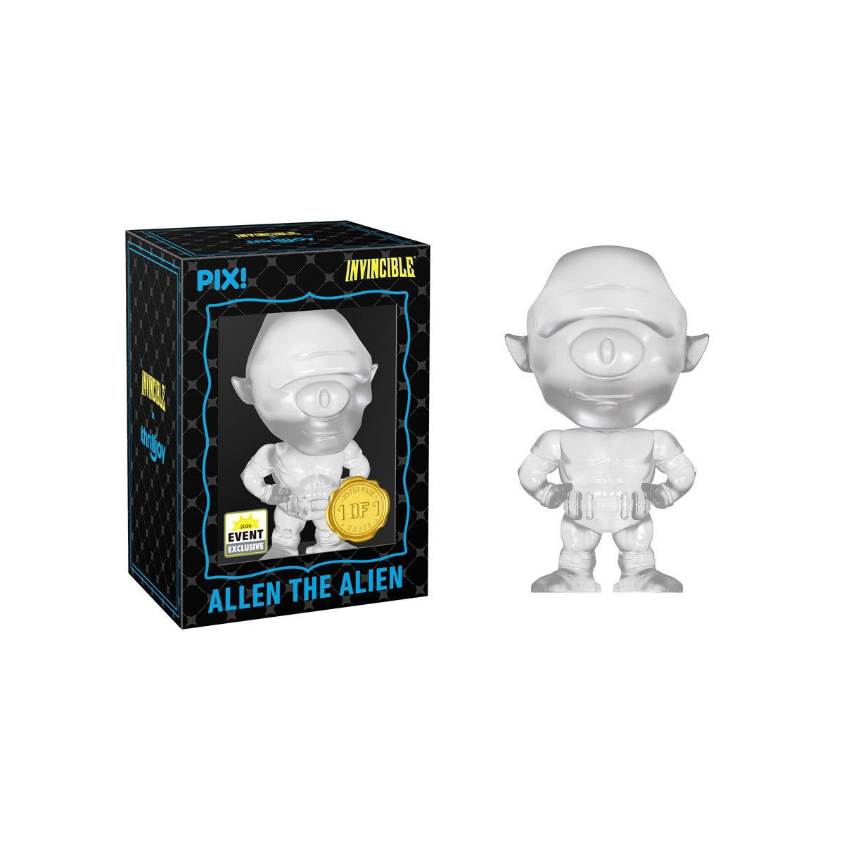 Allen the Alien Invincible Pix! Vinyl Figure — Hyper-Rare 1-of-1 Translucent Chase Variant Box and Figure