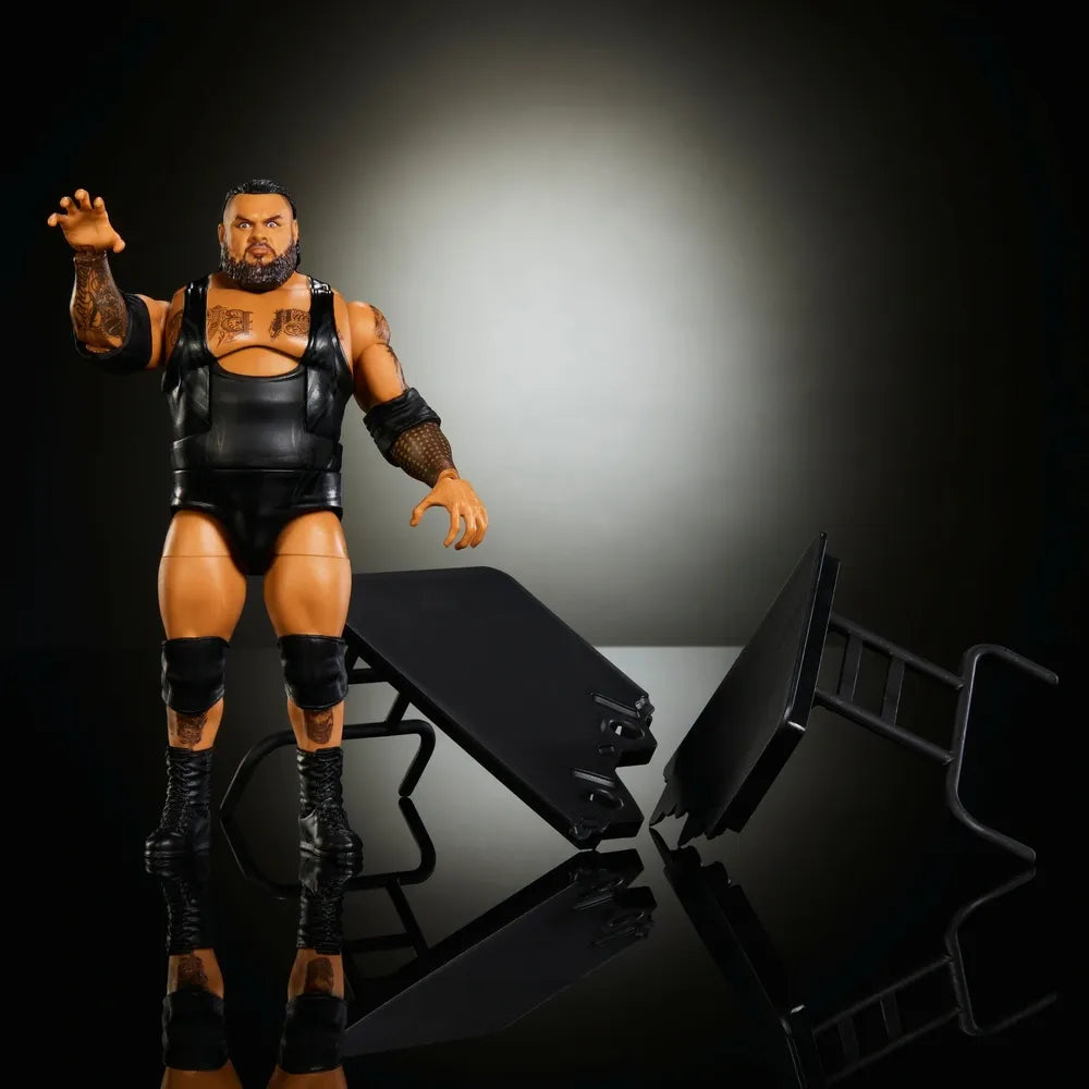 Bronson Reed WWE Elite Series 127 6-Inch Figure — Figure Detail with Broken Table Accessory