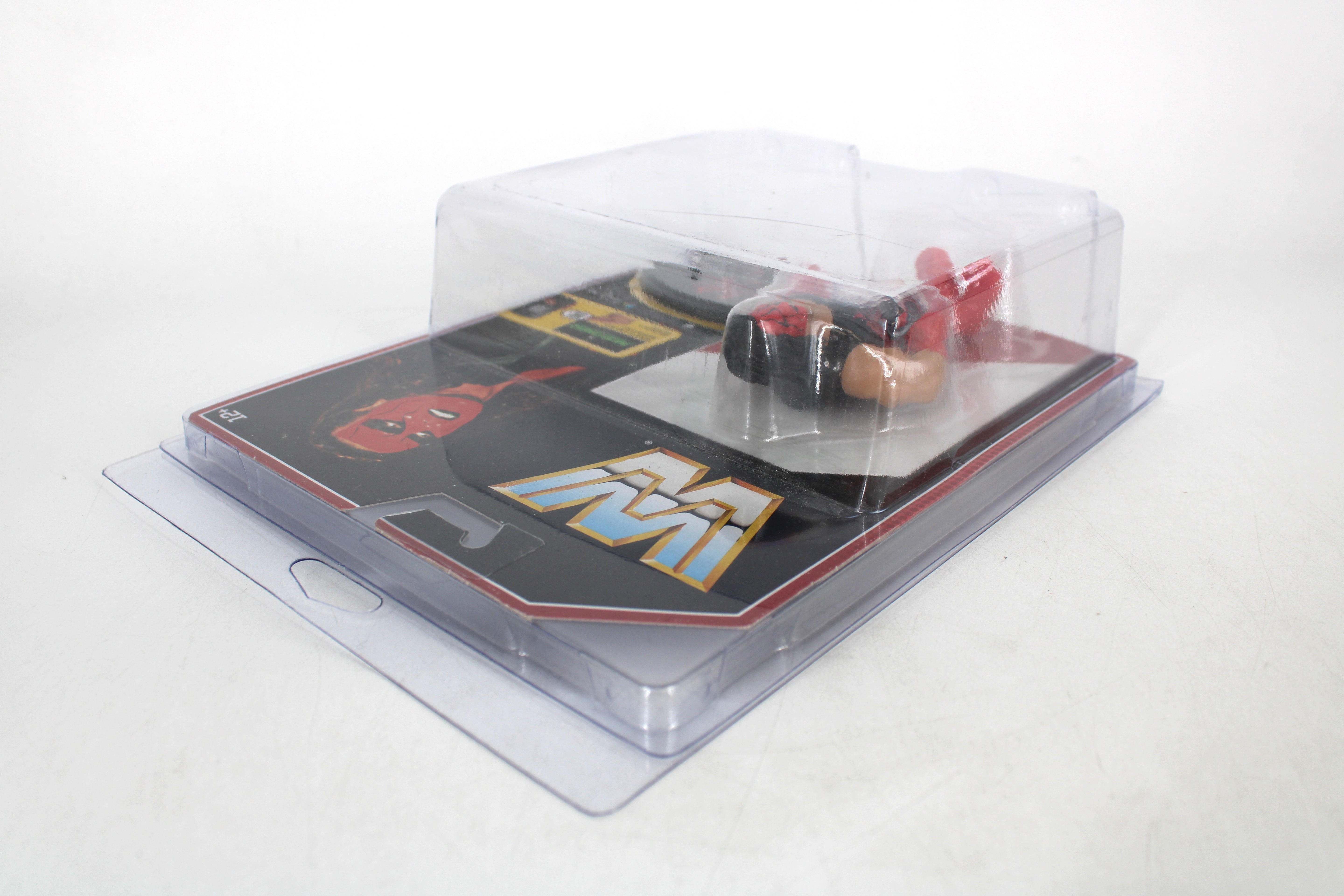 Sting WWE Retro Series Action Figure — Back Angle Showing Retro WWE Logo Card Art and Bubble Detail