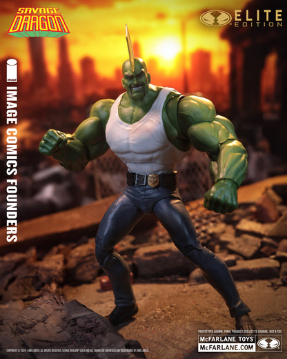 Savage Dragon McFarlane Elite Edition Image Comics Founders Series 7-Inch — Articulation Pose with Combat Stance and Alternate Head