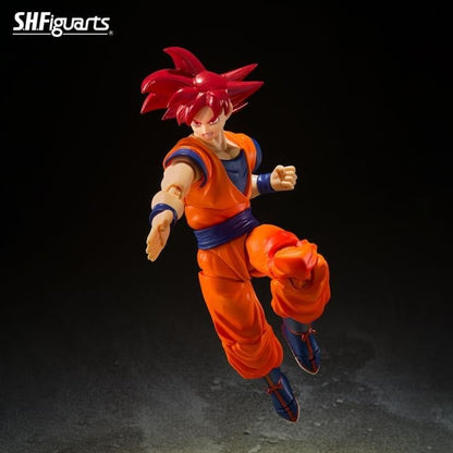 Super Saiyan God Goku S.H.Figuarts 5.5-Inch Figure — Side View Running Pose
